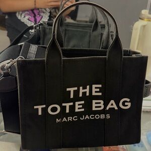 Marc Jacobs Black Canvas Tote Bag